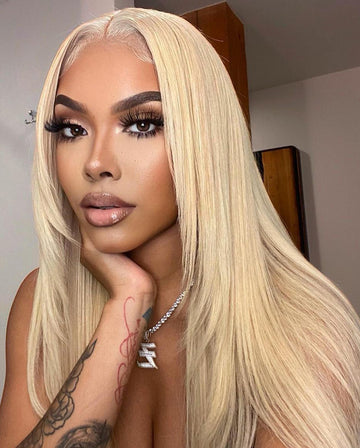 613 PLATINUM BLONDE STRAIGHT LACE FRONT WIG
